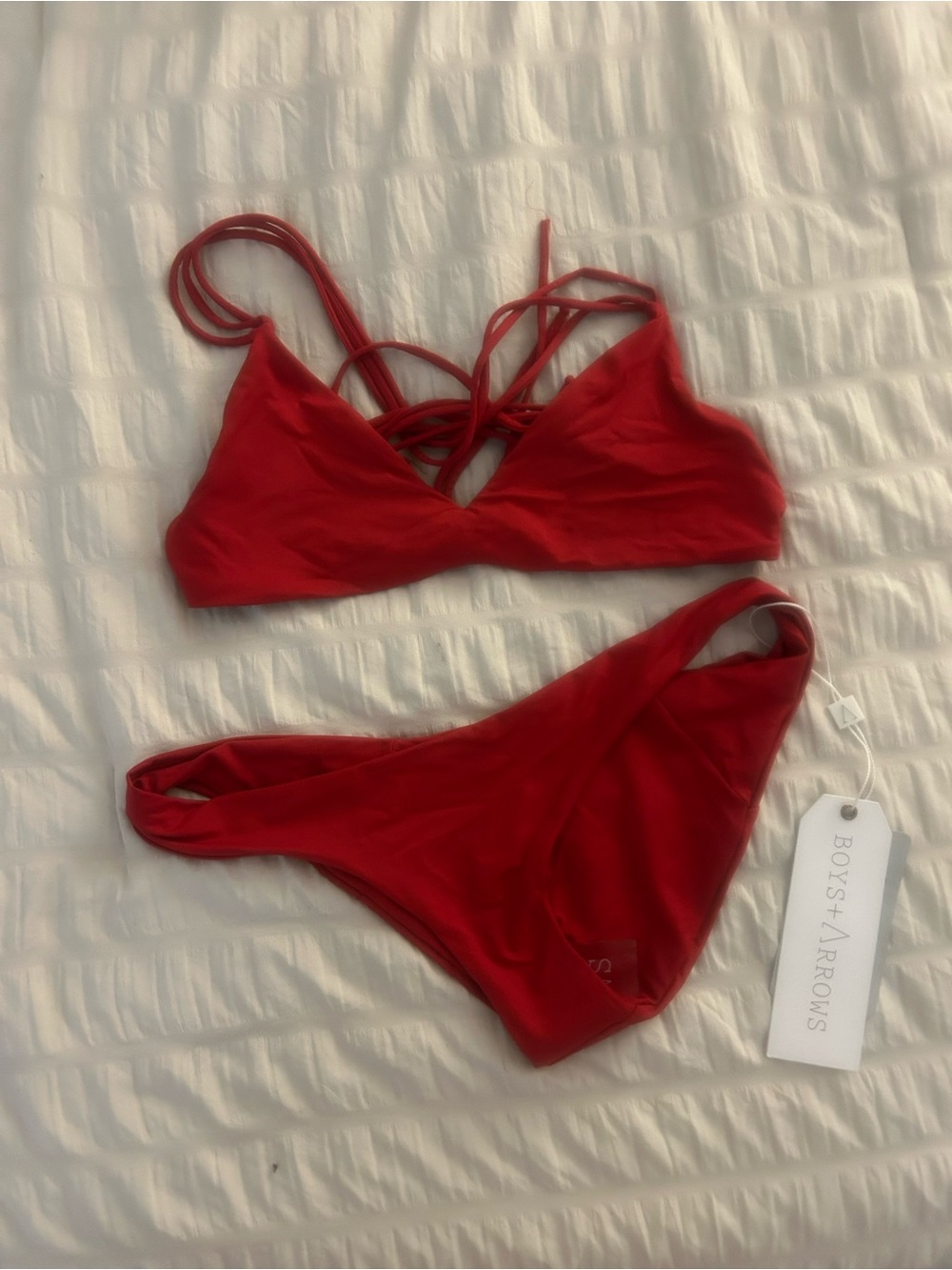 Boys + Arrows Scarlet Strappy Bikini Set